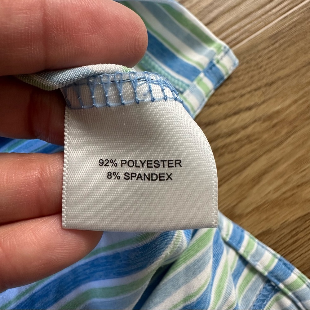 Peter Millar Polo Shirt Mens Large Striped Summer Comfort Golf Pinehurst 1895 - Picture 5 of 9